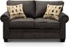 Casual Contemporary Charcoal Gray Loveseat - Sevilla