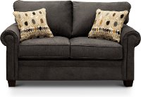Casual Contemporary Charcoal Gray Loveseat - Sevilla