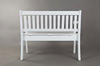 Weathered White Craft Slat Back Storage Bench - Artisan-3