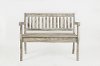 Washed Gray Craft Slat Back Storage Bench - Artisan