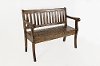 Dakota Oak Craft Slat Back Storage Bench - Artisan