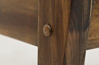 Dakota Oak Craft Slat Back Storage Bench - Artisan-5