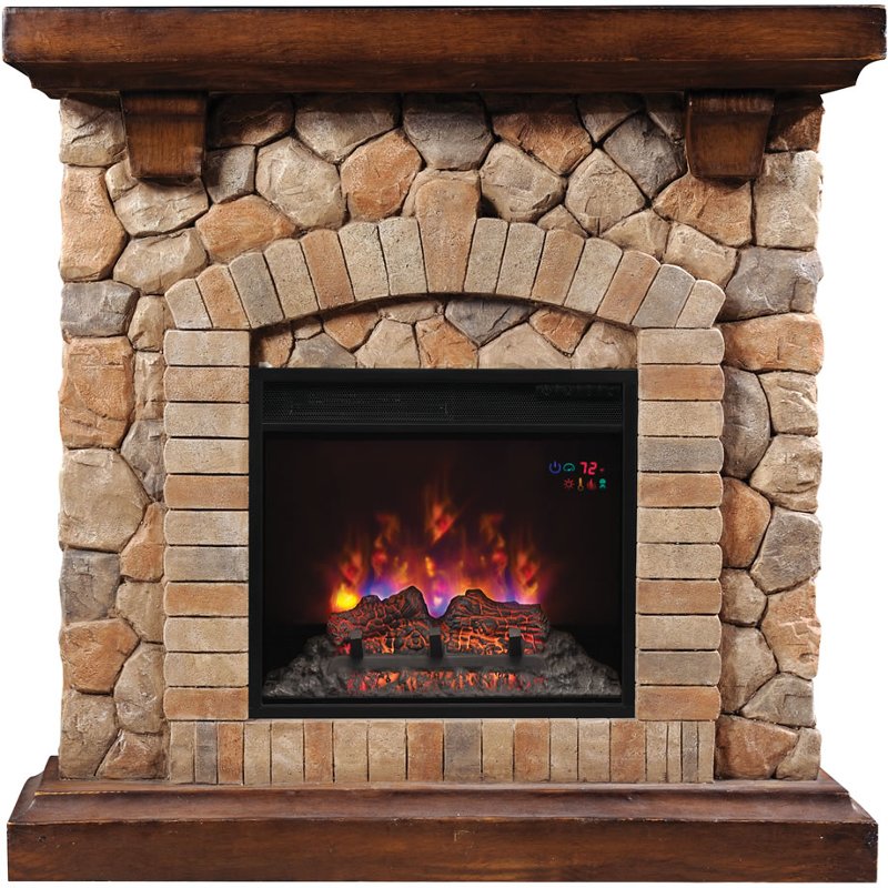 Rustic Stone Wall Fireplace Tequesta Rc Willey Furniture Store