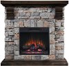 40 Inch Rock Wall Fireplace - Pioneer