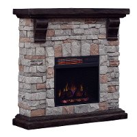 40 Inch Rock Wall Fireplace - Pioneer-2