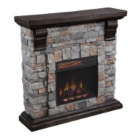 40 Inch Rock Wall Fireplace - Pioneer-3