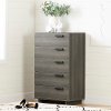 12226 Gray Maple 5 Drawer Chest - Cavalleri