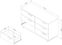 12227 Modern Gray Maple 6 Drawer Double - Cavalleri-7