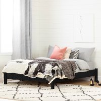 12236 Modern Pure Black Queen Platform Bed - Cavalleri