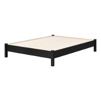 12236 Modern Pure Black Queen Platform Bed - Cavalleri-2