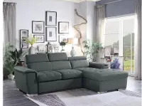 Ferriday Pullout Sofa Bed with Storage Chaise