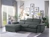 Gray Sectional Sofa with Pullout Sofa Bed and Left-Side Storage Chaise - Ferriday