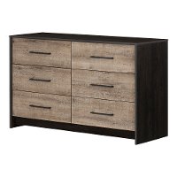 12229 Contemporary Weathered Oak and Brown 6 Drawer Dresser - Londen-5