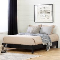 12238 Modern Black Queen Platform Bed - Londen
