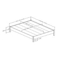 12238 Modern Black Queen Platform Bed - Londen-5