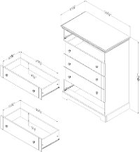 11902 Classic Cottage Oak Brown Chest of Drawers - Avilla-5