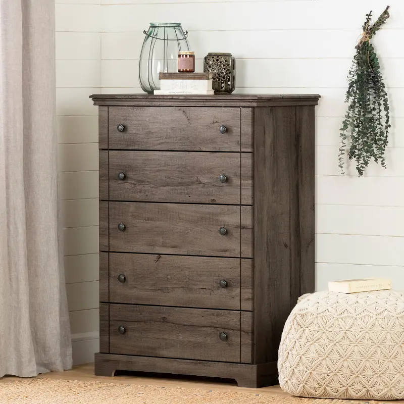 11902 Classic Cottage Oak Brown Chest of Drawers - South Shore