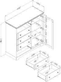 11903 Classic Cottage Oak Door Chest - Avilla-5