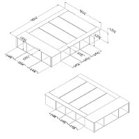 11833 Oak White Full Storage Platform Bed with 2 Baskets - Avilla-6