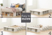 11833 Oak White Full Storage Platform Bed with 2 Baskets - Avilla-8