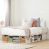 11836 Oak White Queen Storage Platform Bed with 2 Baskets - Avilla