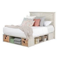 12278 Pale Gray Queen Platform Storage Bed with Baskets - Avilla-7