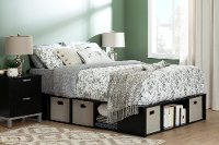 12104 Contemporary Black Platform King Storage Bed - Flexible-2