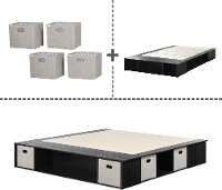 12104 Contemporary Black Platform King Storage Bed - Flexible-6