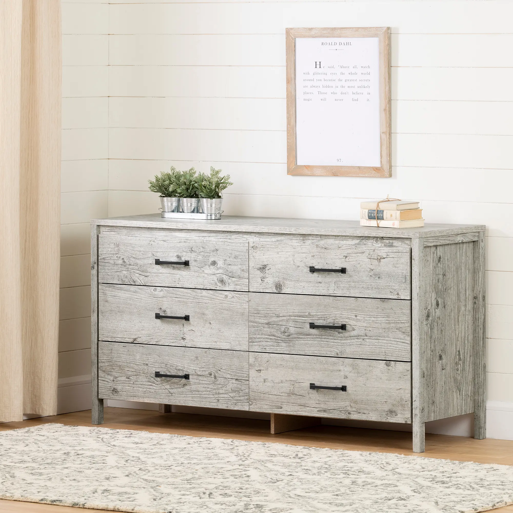 11896 Contemporary Rustic Seaside Pine Dresser - Gravity-1