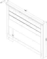 11886 Rustic Seaside Pine Headboard - Lionel-5