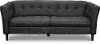 CB09DC Clearance Contemporary Black Leather Sofa - Ivan