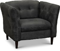 CB09CA Contemporary Black Leather Chair - Ivan