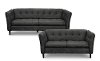 KIT Contemporary Black Leather Sofa - Ivan