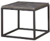Driftwood Gray End Table with Herringbone Top - Aspen Court