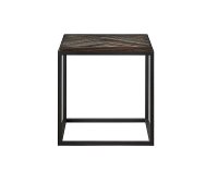 Driftwood Gray End Table with Herringbone Top - Aspen Court-3