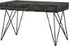 Dark Brown Herringbone Writing Desk - Aspen Court