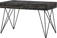Dark Brown Herringbone Writing Desk - Aspen Court
