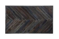 Dark Brown Herringbone Writing Desk - Aspen Court-4
