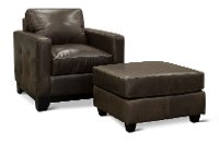 Contemporary Gray Brown Leather Chair - Maui-2