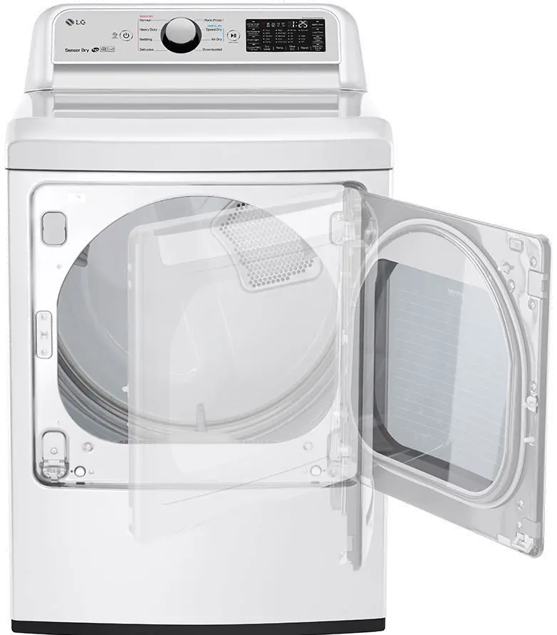 DLE7300WE LG Rear Control Electric Dryer with Sensor Dry - 7.3 cu.ft. White-3