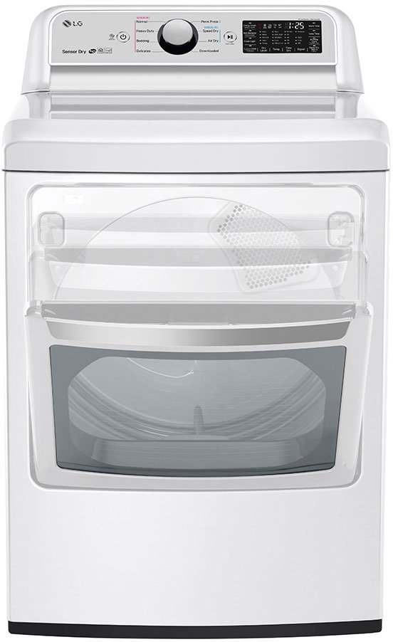 DLE7300WE LG Rear Control Electric Dryer with Sensor Dry - 7.3 cu.ft. White-5