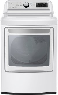 DLG7301WE LG Rear Control Gas Dryer with Sensor Dry - 7.3 cu.ft. White