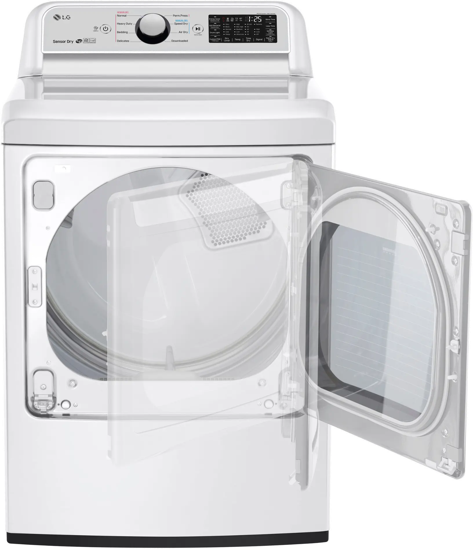DLG7301WE LG Rear Control Gas Dryer with Sensor Dry - 7.3 cu.ft. White-2