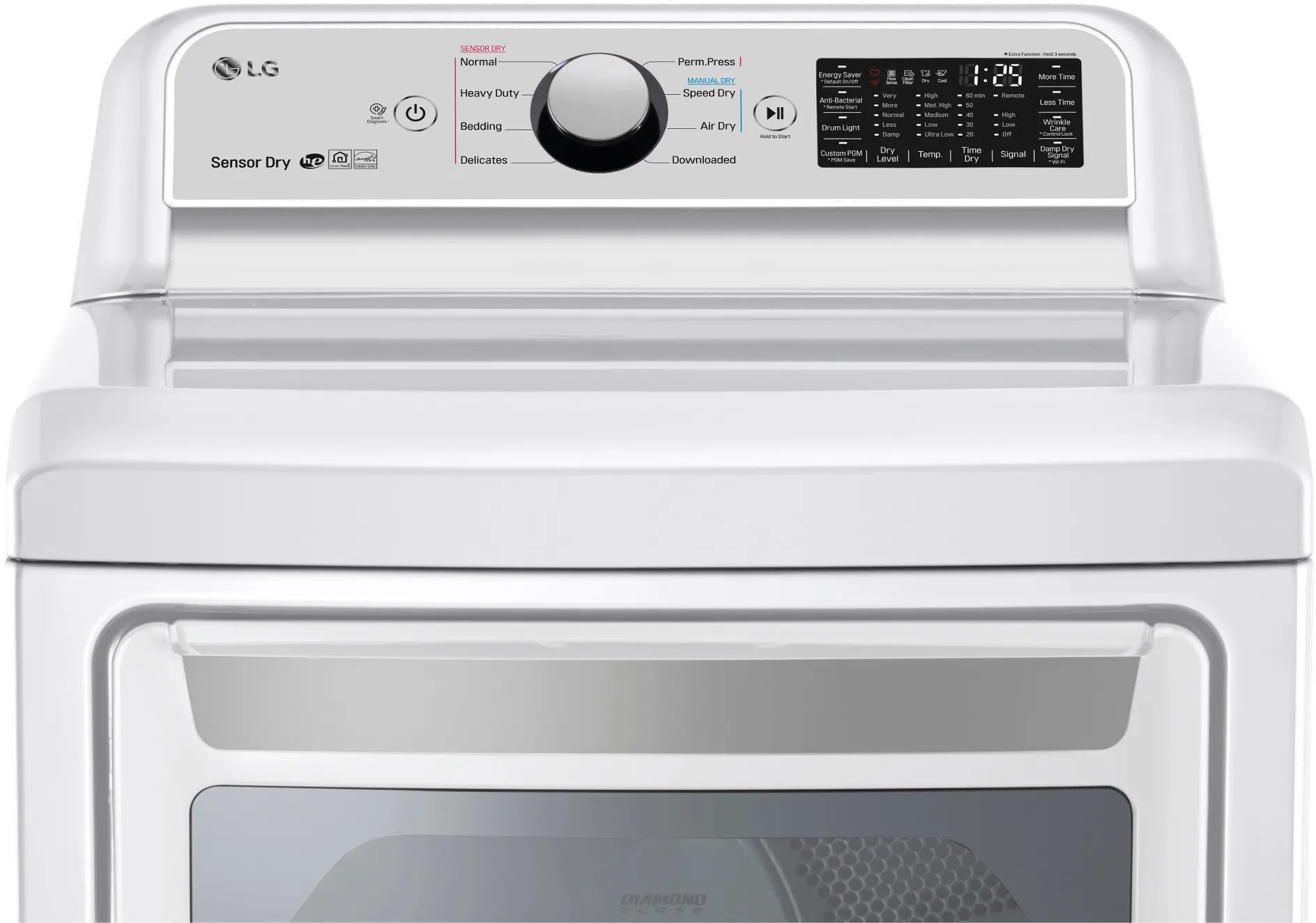 DLG7301WE LG Rear Control Gas Dryer with Sensor Dry - 7.3 cu.ft. White-4