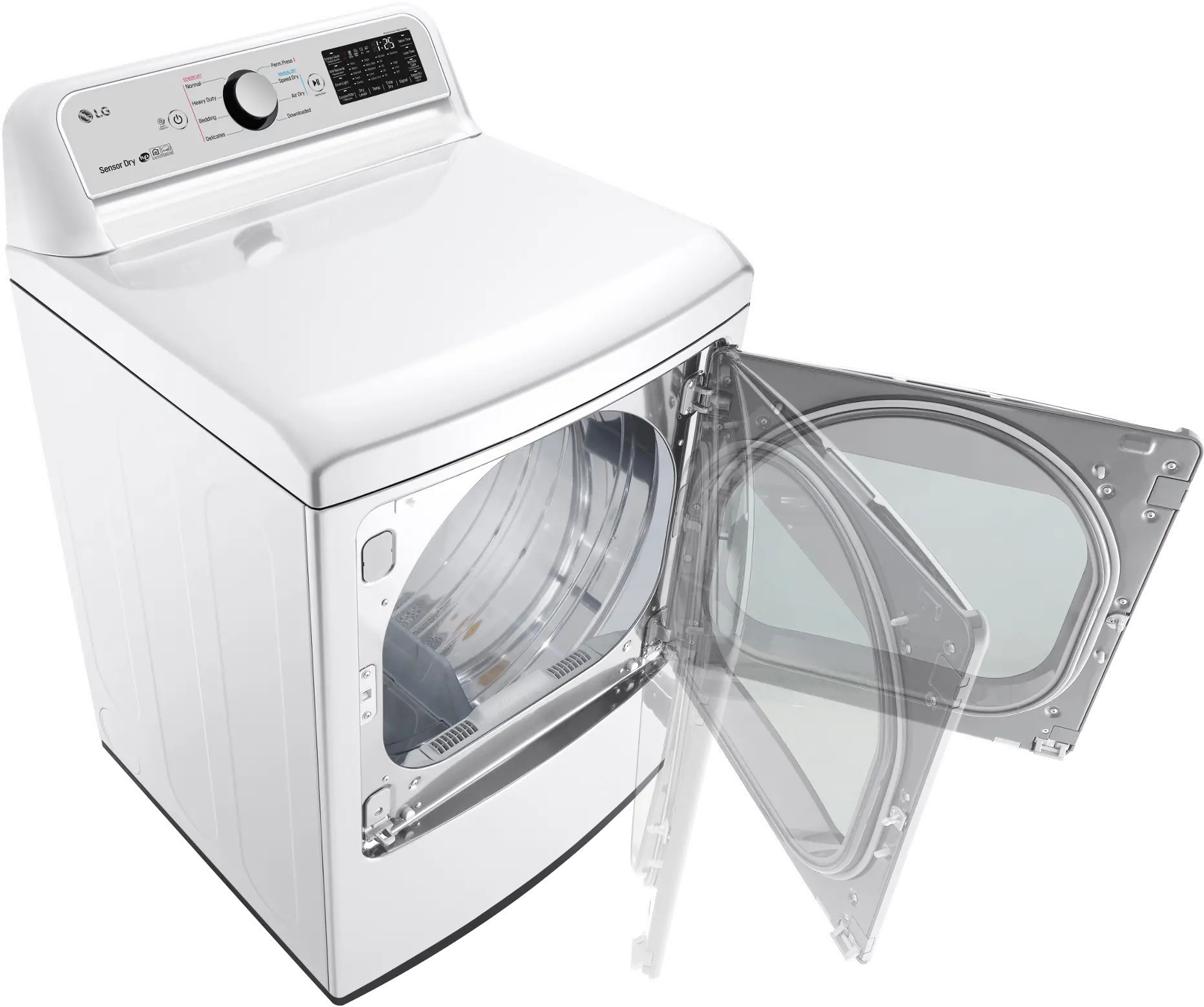 DLG7301WE LG Rear Control Gas Dryer with Sensor Dry - 7.3 cu.ft. White-5