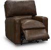 Contemporary Brown Leather Power Recliner - Native
