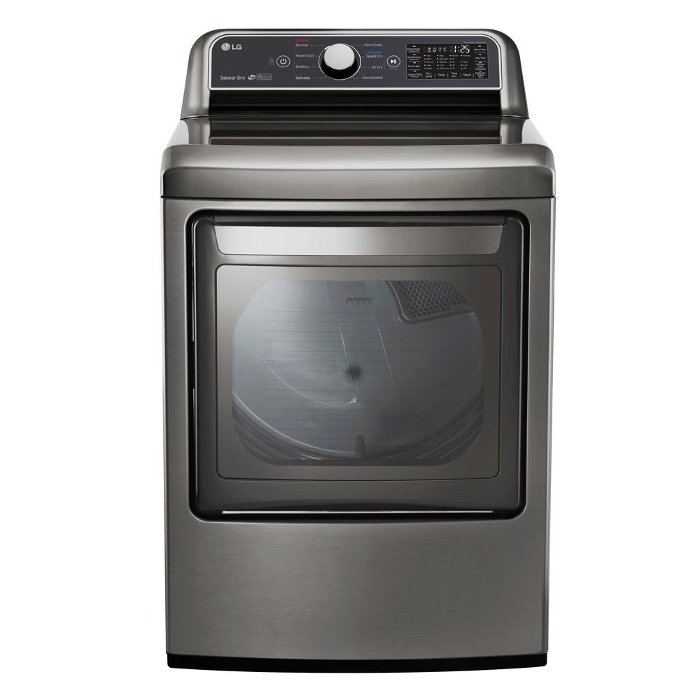DLE7300VE LG Rear Control Electric Dryer with Sensor Dry - 7.3 cu.ft. Graphite Steel