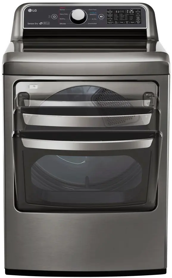 DLE7300VE LG Rear Control Electric Dryer with Sensor Dry - 7.3 cu.ft. Graphite Steel-3