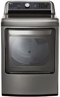 DLG7301VE LG Rear Control Gas Dryer with Sensor Dry - 7.3 cu.ft. Graphite Steel