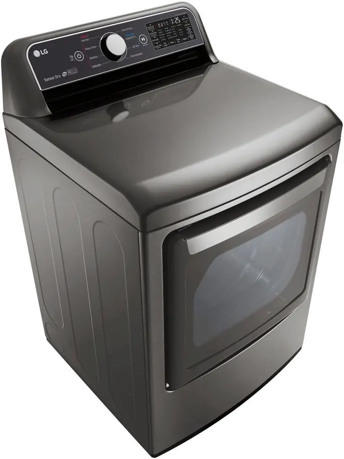 DLG7301VE LG Rear Control Gas Dryer with Sensor Dry - 7.3 cu.ft. Graphite Steel-3